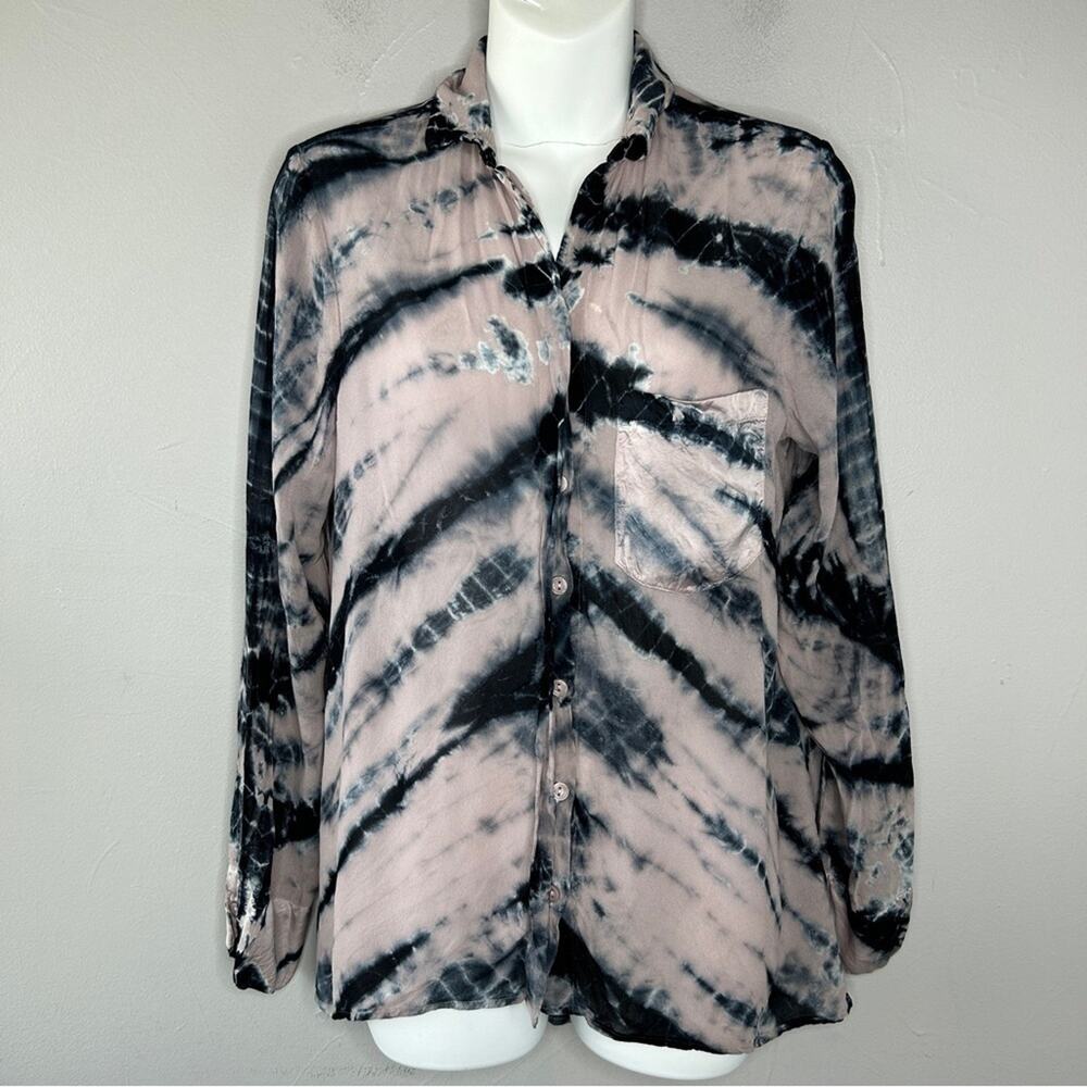 YOUNG FABULOUS & BROKE Tie Dye Top Womens Medium Whimsigoth Fairy Grunge Party - Picture 1 of 8